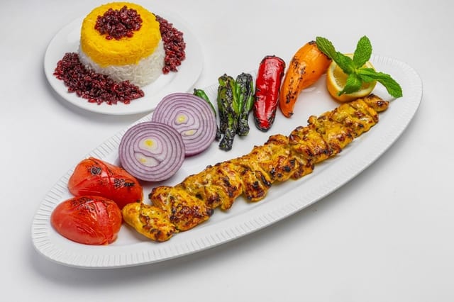 Zereshk Polo (Dark Meat).